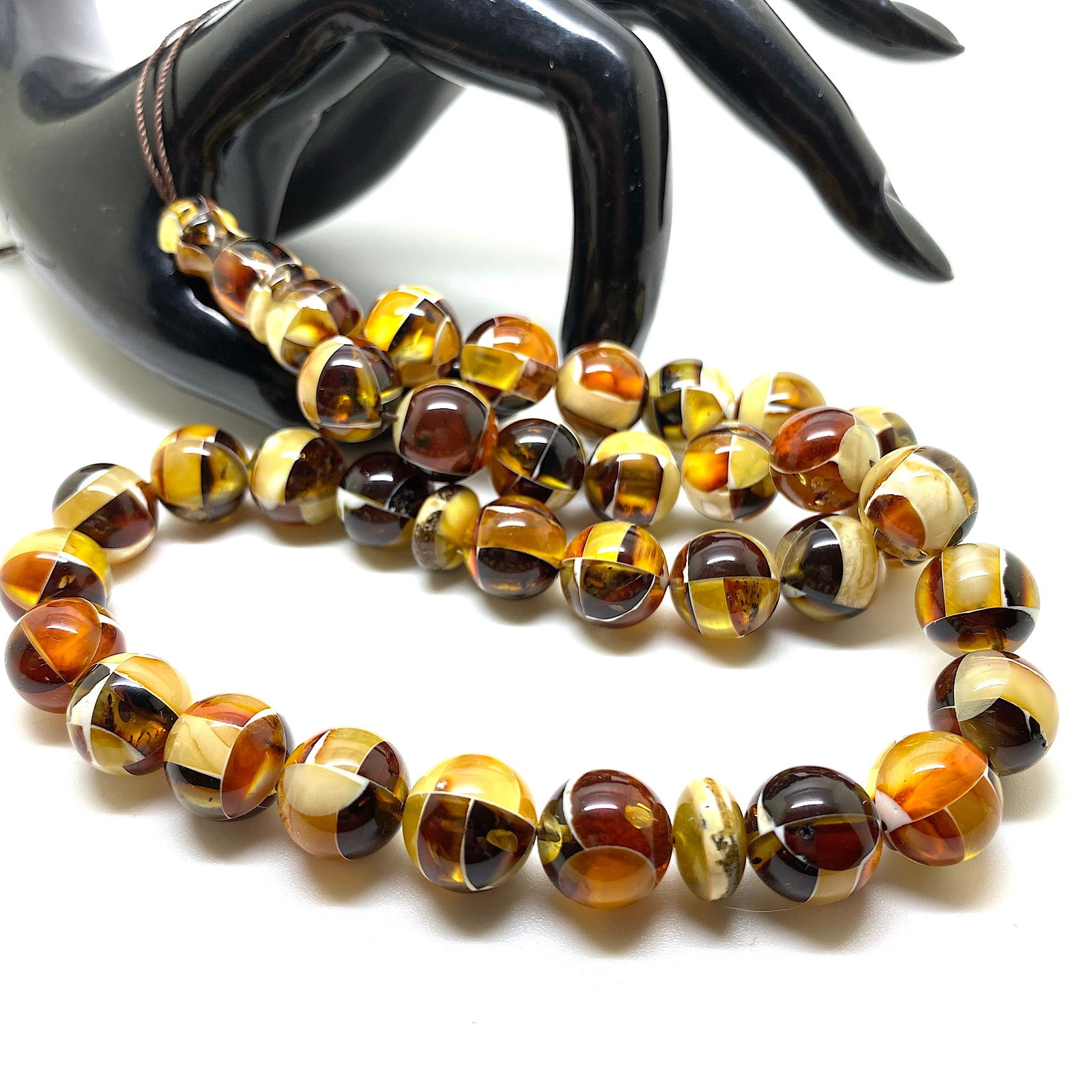 Fascinating Unique Vintage Amber Tesbih made from a Ball Amber beads (1 of 8)