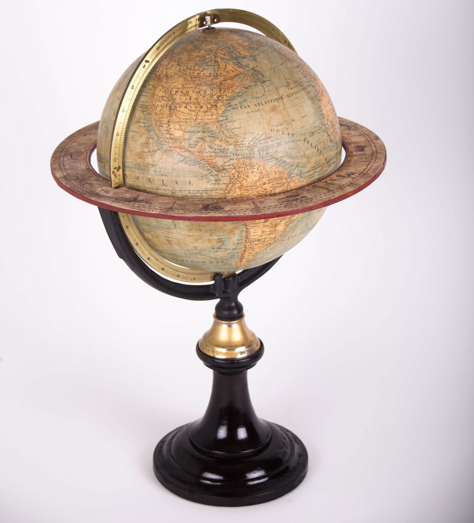 1860 Delamarche French antique terrestrial globe 10 " Andriveau-Goujon e (1 of 8)