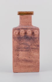 Curt Addin, own workshop, Swedish ceramicist. Large unique ceramic vase in a modernist and stylish