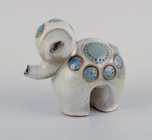 Britt-Louise Sundell for Gustavsberg. Ringo 1 baby elephant in glazed ceramics.