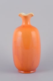 Rörstrand, Sweden, large faience vase with uranium yellow glaze.
