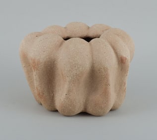 Christina Muff, Danish contemporary ceramicist (b. 1971). Organic vessel made from raw, unglazed