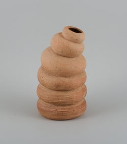 Christina Muff, Danish contemporary ceramicist (b. 1971). Tall, organically shaped vessel made from