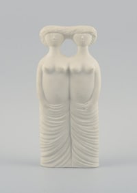 Stig Lindberg for Gustavsberg, Parian 2 - The Twins, figure in biscuit porcelain.