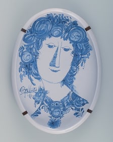 Bjørn Wiinblad (1918-2006), Denmark. "Det Blå Hus" (The Blue House). Large ceramic bowl