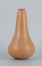 Carl Harry Ståhlane (1920-1990) for Rörstrand, vase in light brown tones.