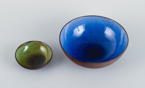 OSA, Denmark. Two small retro unique ceramic bowls.