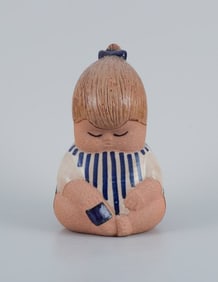 Rare figure, Lisa Larson for Gustavsberg, "Johanna", glazed ceramics.