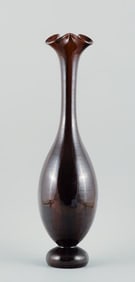 Jerome Massier (1850-1916), Vallauris, colossal French ceramic vase with glaze in shades of brown.