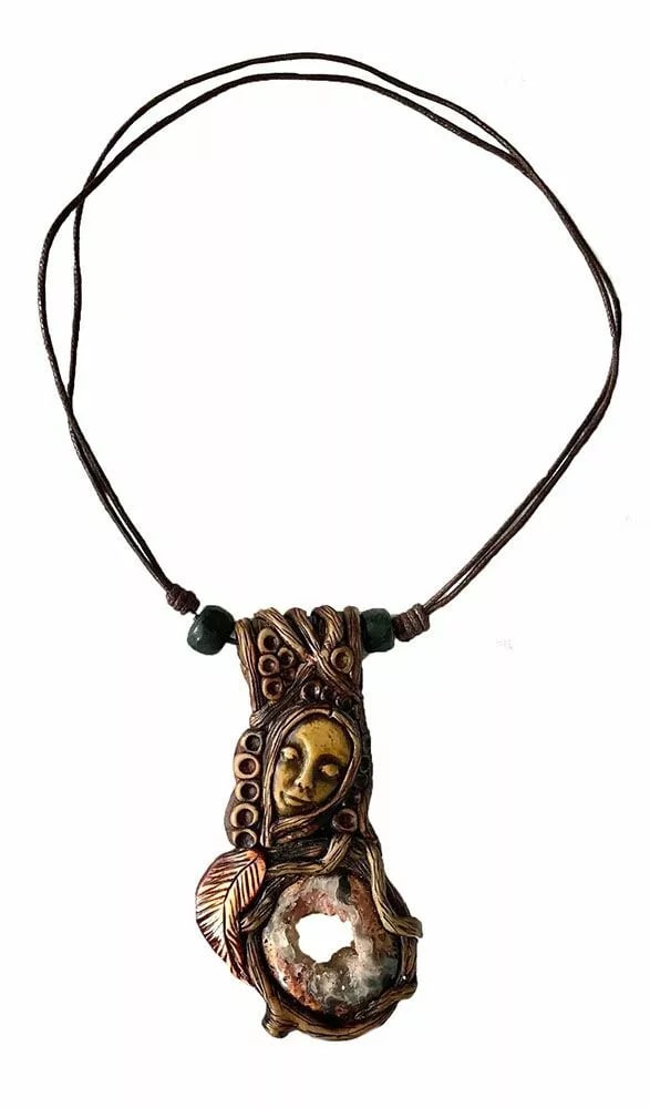 New Brown Artisan Hand Made Necklace (1 of 3)