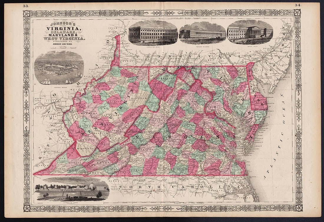 Map of heart of Civil War created when the war yet raged (1 of 6)