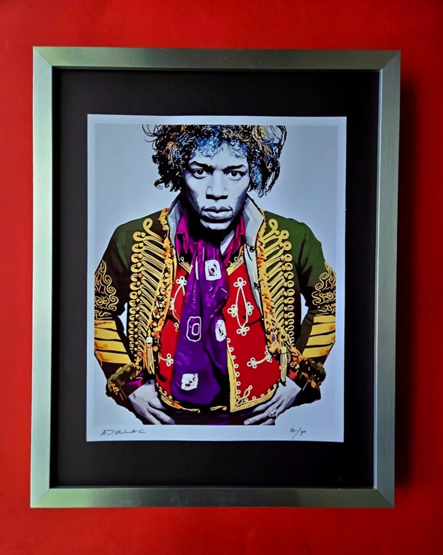 ALEXANDER DULAC Hand Signed Authentic Print | JIMMY HENDRIXLtd.Ed. of 10 COA (1 of 2)