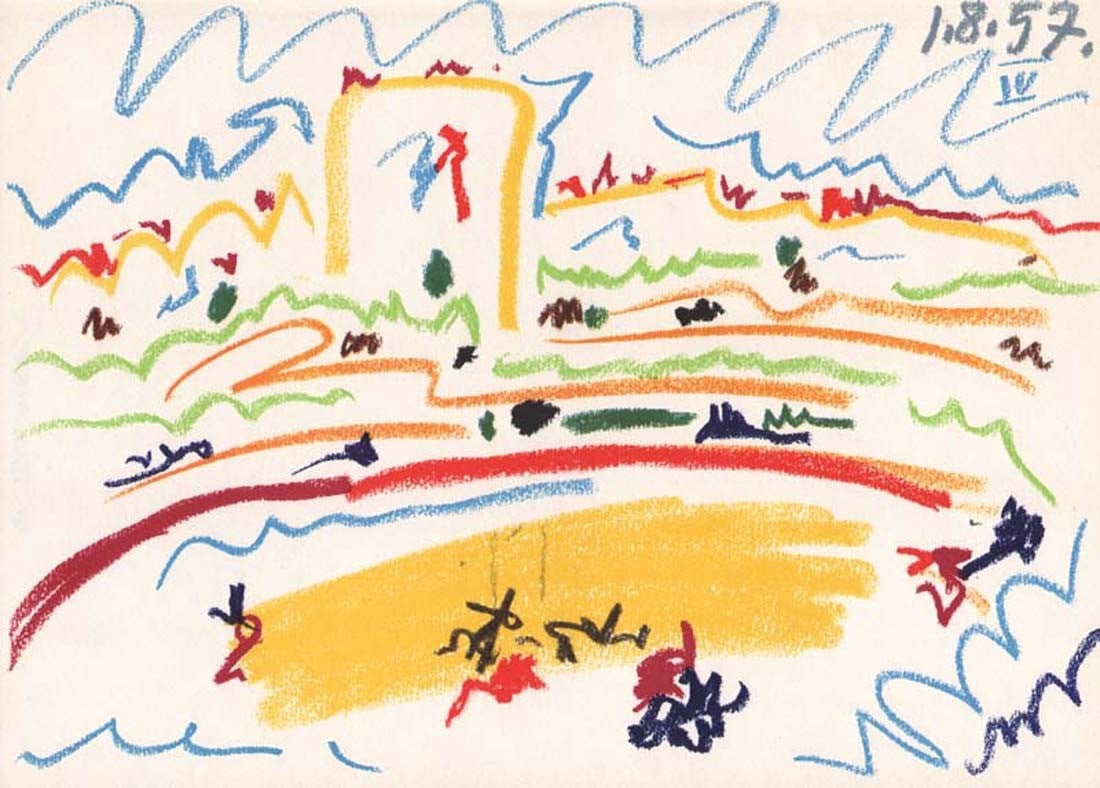 Pablo Picasso Toros y Toreros 4 dated 1/8/57 (1 of 1)