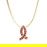 1.02 ctw Ruby 18K Gold Plated Designer Pendant 16 in