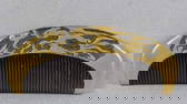 19c Japanese lacquer horn KUSHI hair comb PHOENIX & samurai crest