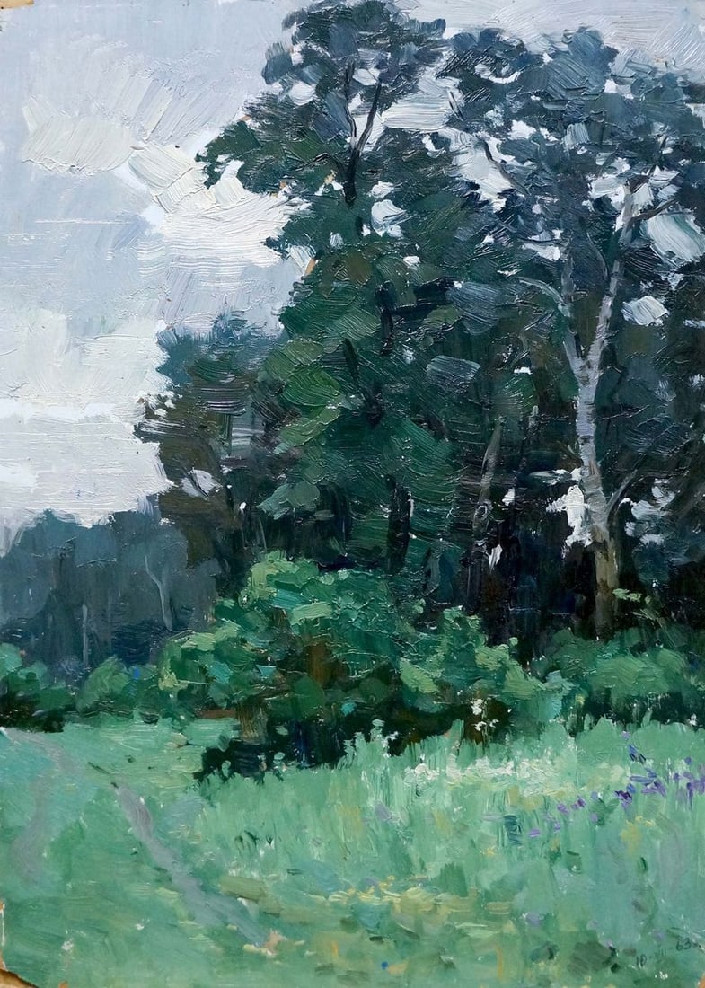Oil painting Forest landscape Mordovets Andrey Nikitich (1 of 8)