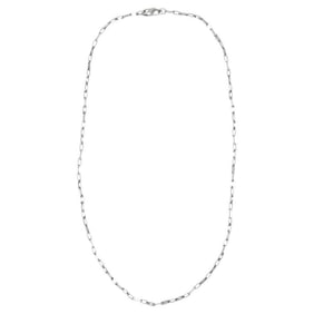 KRIA 18k White Gold Biker Chain Necklace