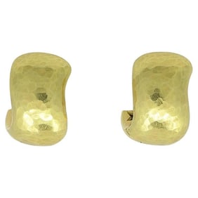 H. Stern Earrings 18k Hammered Gold