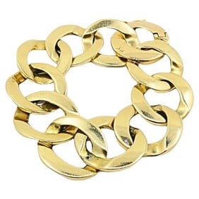 Vintage 14k Gold Curb Link Bracelet