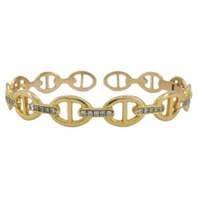 18k Gold Mariner Diamond Cuff Bracelet