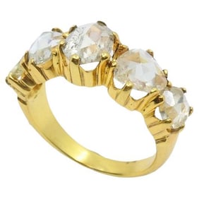 Victorian Ring Rose Cut Diamond Gold