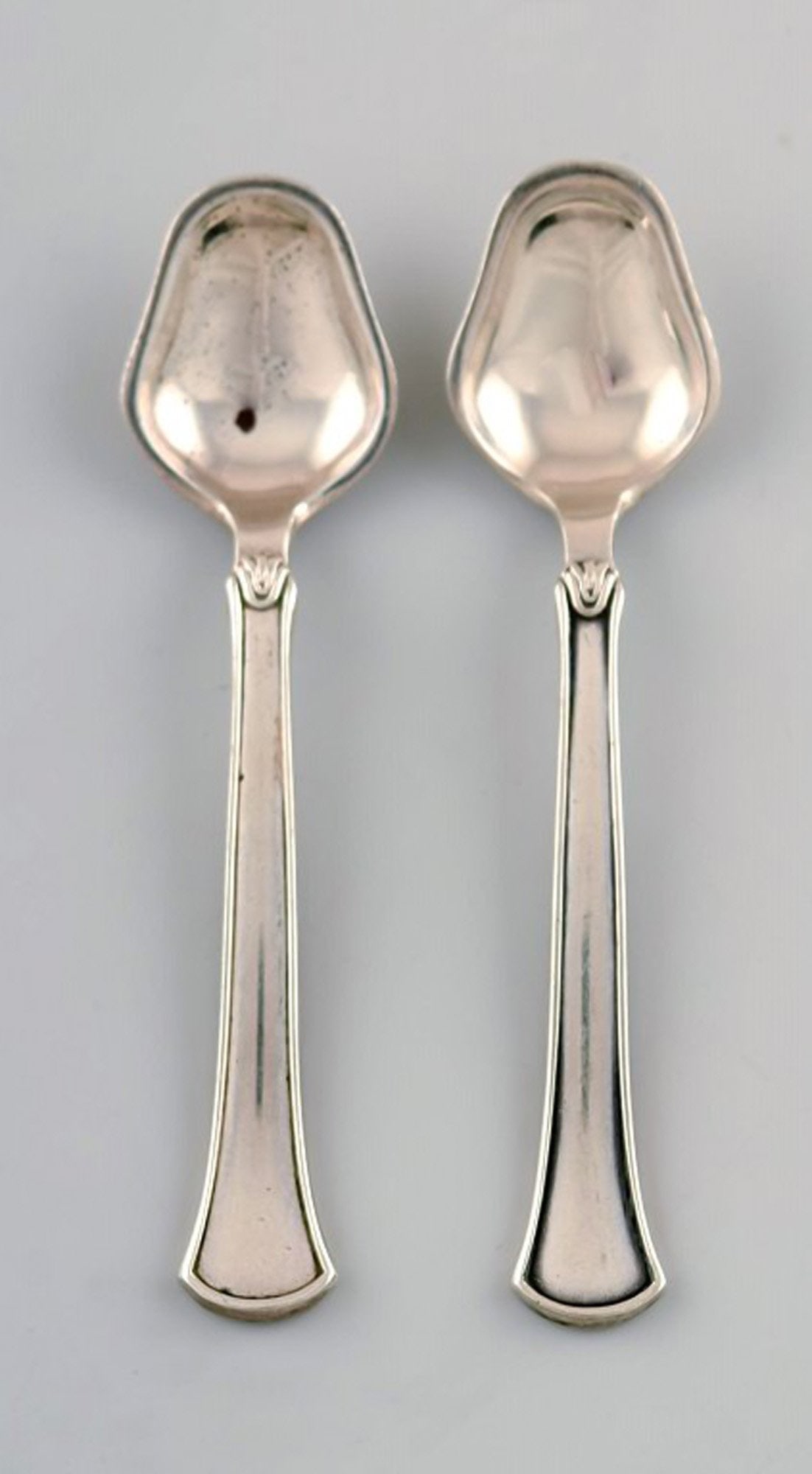 Salt spoon Danish silver 830s, Old Danish. 2 pcs. in stock. (1 of 3)
