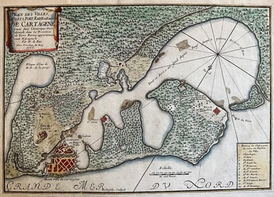 Port of Cartagena, Colombia, 1705 by De Fer