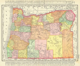 Rand, McNally & Co.'S New 11 X 14 Map of Oregon.