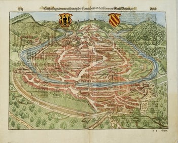 1598 Munster View of Besancon, France -- [Die Statt Bisantz]