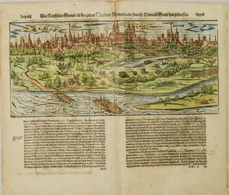 1598 Munster View of Speyer, Germany -- Die Reichsstatt Speier, so vor Zeiten Civitas Nemetum: das
