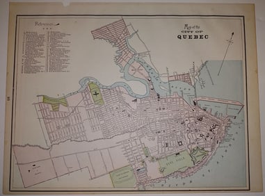 Map of the City of Quebec