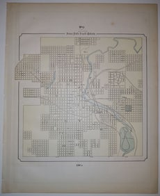 Map of the City of Sioux Falls South Dakota.