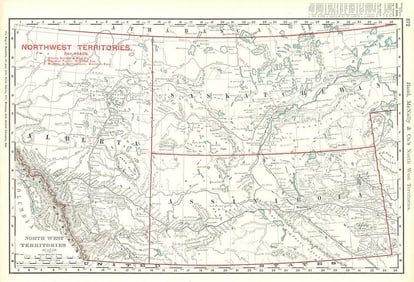 Rand, McNally & Co.'S New Business Atlas Map of North West Territories North West Territories
