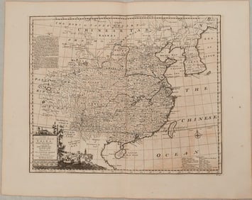 1782 Bowen Map of China and Korea -- A New & Accurate Map of China Drawn from Surveys made by the