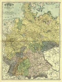 Rand, McNally & Co.'S Indexed Atlas of the World Map of Germany (Western Sheet). | (Eastern Sheet).