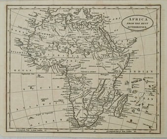 1812 Baker/Brookes Map of Africa -- Africa from the Best Authorities