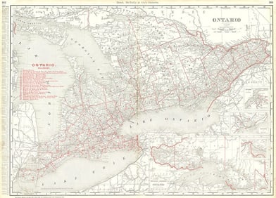 Rand, McNally & Co.'S New Business Atlas Map of Ontario.