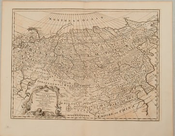 1782 Bowen Map of Russia -- A New & Accurate Map of the Whole Russian Empire, as Contain'd Both in