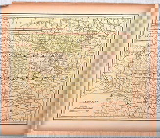 1893 Cram Map of Indian Territory [verso] Alaska