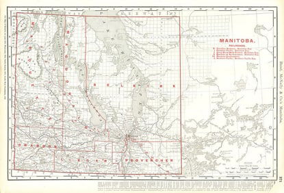 Rand, McNally & Co.'S New Business Atlas Map of Manitoba.