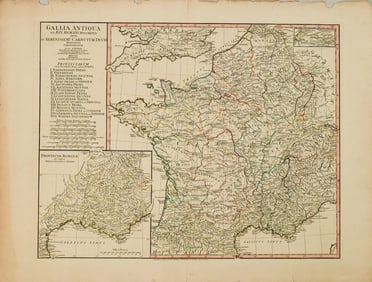 1760 d'Anville map of France in Roman Times -- Gallia Antiqua ex Aevi Romani Monumentis Eruta, et