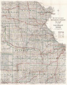 Rand McNally & Co.'S Detailed Survey Map of Northeast Kansas.