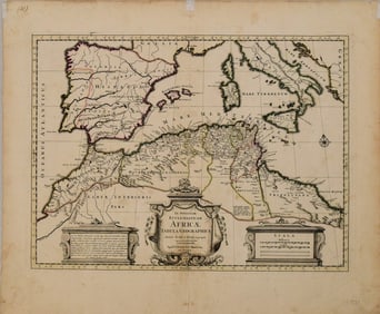 1730 Covens & Mortier Map of North Coast of Africa and Southern Europe -- In Notitiam Ecclesiasticam