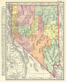 Rand, McNally & Co.'S New 11 X 14 Map of Nevada.