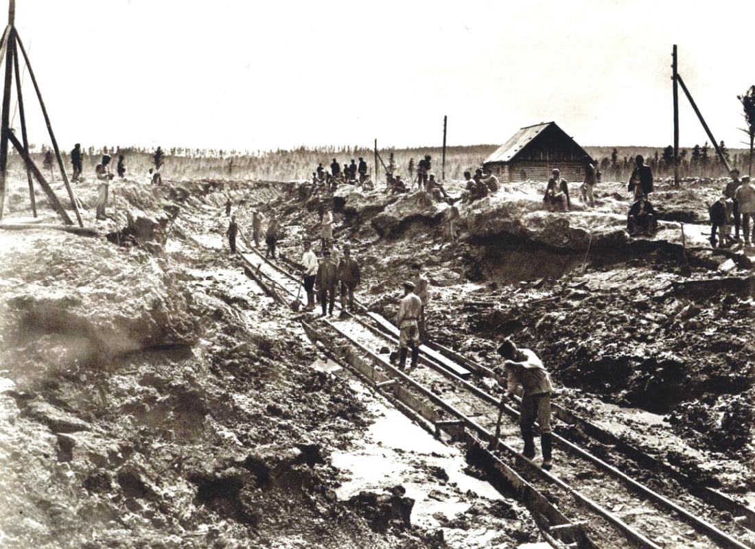 1908, 19X13", TRANS-SIBERIAN RAILROAD CONSTRUCTION_#1 (1 of 1)