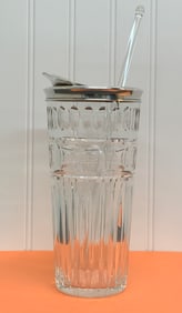 Hawkes Crystal & Sterling Martini Mixer with Glass Stirring Rod