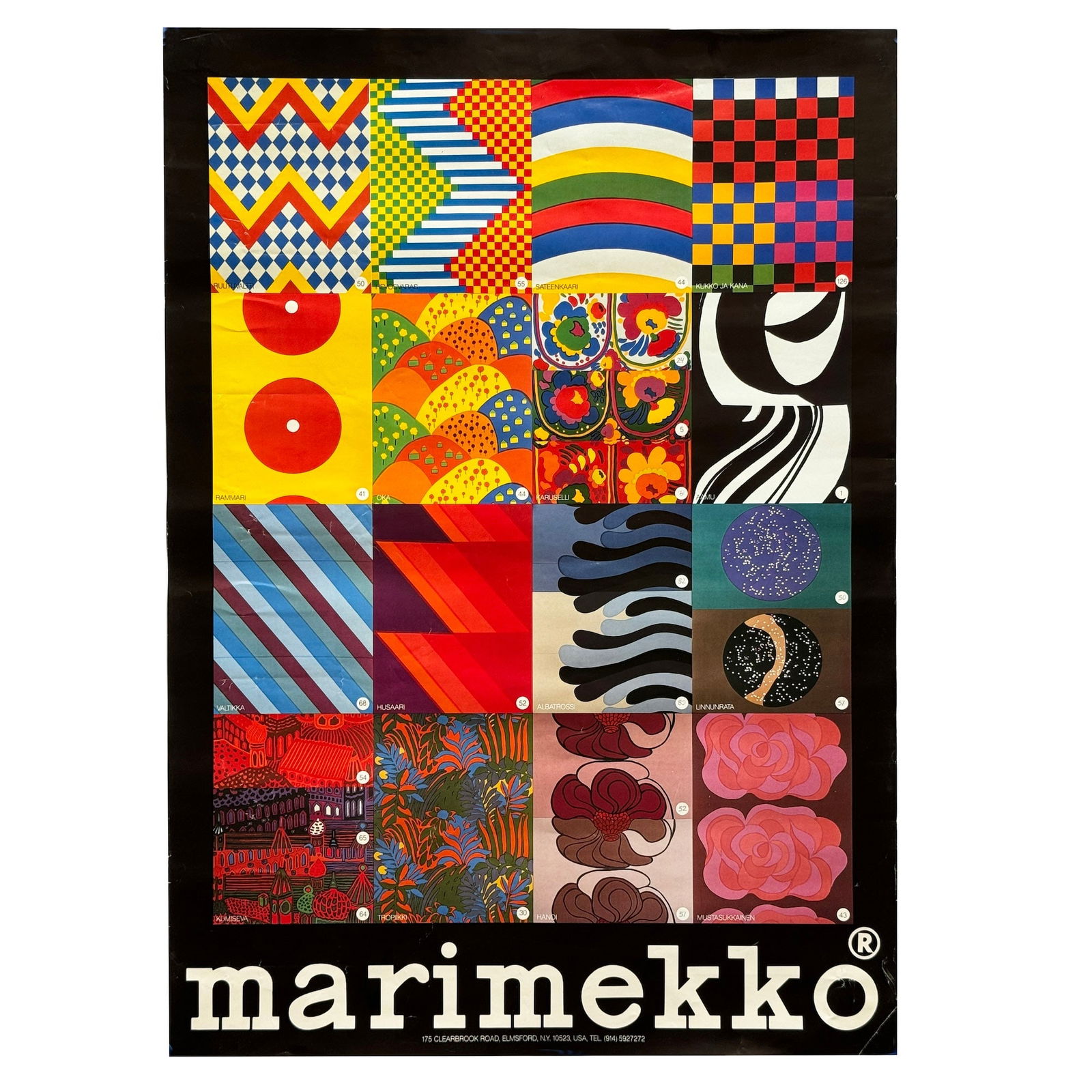 1980s Marimekko Designs Promotional Poster: As part of Marimekko's ongoing efforts to promote the brand worldwide, this piece is from a line of posters sent to distributors, press, and agents. Because they weren't available to the public, they