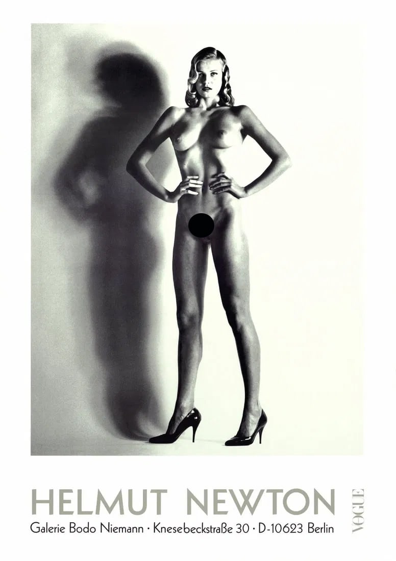 Helmut Newton - Big Figure - 1992 Offset Lithograph 33" x 23.25": Big Figure by Helmut Newton, 1992 Unsigned Offset Lithograph. Paper size is 33 x 23.25 inches, with an image size of 25.5 x 19.75 inches. The Offset Lithograph is from an unknown edition size. and is 
