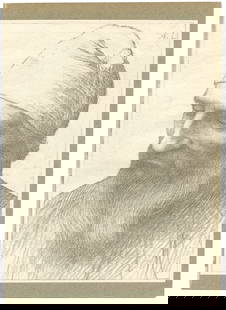 Alphonse Legros original lithograph "Tete d'Etude": Medium: original lithograph. This impression was printed in 1904 and published in Paris by the Revue de l'Art ancien et moderne. Image size: 10 1/8 x 7 3/4 inches (257 x 198 mm). This work was attache
