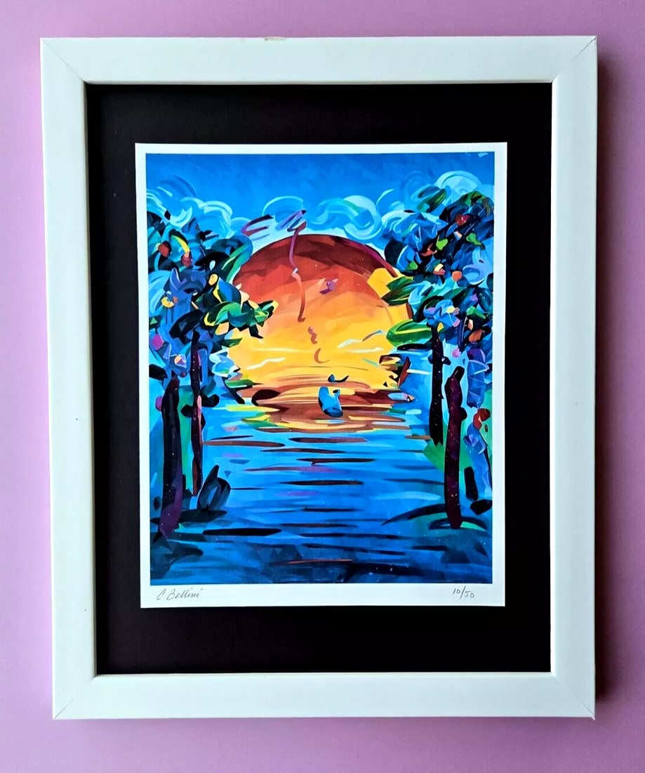Chiara Bellini + " I LOVE PETER MAX " Original Hand Signed Print Ltd Ed | COA: I LOVE PETER MAX by Chiara Bellini Artist: Chiara Bellini Edition: Limited edition of 50 Size: 15x12in Framed Medium: Giclée print on high-quality archival paper Year: 2025 Condition: New, Mounte